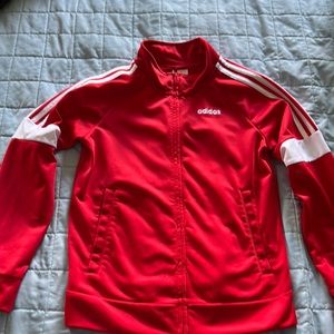 Adidas boys medium red zip up jacket